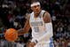 DENVER - OCTOBER 28: Carmelo Anthony #15 of the Denver Nuggets dribbles the ball upcourt against the Utah Jazz during NBA action at Pepsi Center on October 28, 2009 in Denver, Colorado. The Nuggets defeated the Jazz 114-105. (Photo by Doug Pensinger/Getty Images)