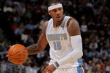 DENVER - OCTOBER 28:  Carmelo Anthony #15 of the Denver Nuggets dribbles the ball upcourt against the Utah Jazz during NBA action at Pepsi Center on October 28, 2009 in Denver, Colorado. The Nuggets defeated the Jazz 114-105.  (Photo by Doug Pensinger/Getty Images)