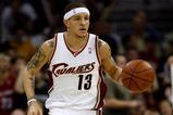 CLEVELAND - MAY 28: Delonte West #13 of the Cleveland Cavaliers handles the ball against the Orlando Magic in Game Five of the Eastern Conference Finals during the 2009 Playoffs at Quicken Loans Arena on May 28, 2009 in Cleveland, Ohio. NOTE TO USER: User expressly acknowledges and agrees that, by downloading and or using this photograph, User is consenting to the terms and conditions of the Getty Images License Agreement  (Photo by Gregory Shamus/Getty Images)