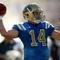 PASADENA, CA - OCTOBER 17: Quarterback Kevin Prince #14 of the UCLA Bruins throws a pass against the California Golden Bears on October 17, 2009 at the Rose Bowl in Pasadena, California. Cal won 45-26. (Photo by Stephen Dunn/Getty Images)