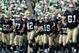 SOUTH BEND, IN - OCTOBER 17: Wide receiver George West Jr. #19 of the Notre Dame Fighting Irish leads his team out to the field before they take on the USC Trojans at Notre Dame Stadium on October 17, 2009 in South Bend, Indiana. (Photo by Jonathan Daniel/Getty Images)
