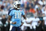 NASHVILLE, TN - NOVEMBER 01:  Vince Young #10 of the Tennessee Titans pumps his fist after making a play against the Jacksonville Jaguars during their game at LP Field on November 1, 2009 in Nashville, Tennessee.  (Photo by Streeter Lecka/Getty Images)