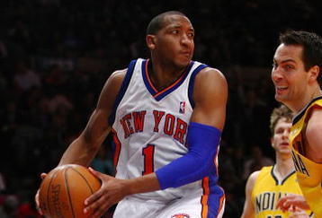 NEW YORK - FEBRUARY 23:  Chris Duhon #1 of the New York Knicks looks for an open pass around Jeff Foster #10 of the Indiana Pacers during the game at Madison Square Garden February 23, 2009 in New York City.  The Knicks won 123-119.  NOTE TO USER: User expressly acknowledges and agrees that, by downloading and/or using this Photograph, User is consenting to the terms and conditions of the Getty Images License Agreement.  (Photo by Chris McGrath/Getty Images)