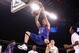 INDIANAPOLIS - MARCH 27: Cole Aldrich #45 of the Kansas Jayhawks dunks against the Michigan State Spartans during the third round of the NCAA Division I Men's Basketball Tournament at the Lucas Oil Stadium on March 27, 2009 in Indianapolis, Indiana. (Photo by Andy Lyons/Getty Images)