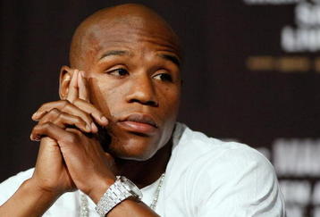 LAS VEGAS - SEPTEMBER 16:  Boxer Floyd Mayweather Jr. appears during the final news conference for his bout against Juan Manuel Marquez at the MGM Grand Hotel/Casino September 16, 2009 in Las Vegas, Nevada. The two will fight at the MGM Grand Garden Arena on September 19 in Las Vegas.  (Photo by Ethan Miller/Getty Images)
