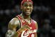 CLEVELAND - OCTOBER 27:  LeBron James #23 of the Cleveland Cavaliers reacts during the season opener against the Boston Celtics at Quicken Loans Arena on October 27, 2009 in Cleveland, Ohio.  NOTE TO USER: User expressly acknowledges and agrees that, by downloading and or using this photograph, User is consenting to the terms and conditions of the Getty Images License Agreement. (Photo by Gregory Shamus/Getty Images)
