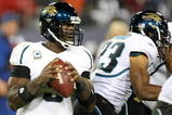NASHVILLE, TN - NOVEMBER 01:  David Garrard #9 of the Jacksonville Jaguars drops back to pass against the Tennessee Titans during their game at LP Field on November 1, 2009 in Nashville, Tennessee.  (Photo by Streeter Lecka/Getty Images)