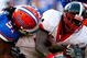 JACKSONVILLE, FL - OCTOBER 31:  Brandon Spikes #51 and Duke Lemmens #44 of the Florida Gators tackle Washaun Ealey #24 of the Georgia Bulldogs at Jacksonville Municipal Stadium on October 31, 2009 in Jacksonville, Florida.  (Photo by Kevin C. Cox/Getty Images)