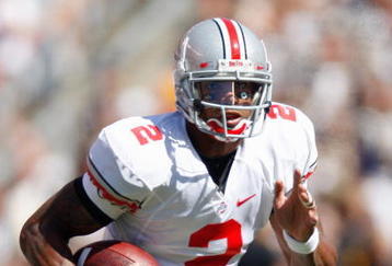 CLEVELAND - SEPTEMBER 19: Quarterback Terrelle Pryor #2 of the Ohio State Buckeyes rushes the ball during the game against the Toledo Rockets at Cleveland Browns Stadium on September 19, 2009 in Cleveland, Ohio. The Ohio State Buckeyes shutout the Toledo Rockets 38-0. (Photo by Gregory Shamus/Getty Images)