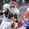 GAINESVILLE, FL - OCTOBER 17: Running back Broderick Green #29  of the Arkansas Razorbacks rushes upfield against the Florida Gators October 17, 2009 at Ben Hill Griffin Stadium in Gainesville, Florida.  (Photo by Al Messerschmidt/Getty Images)