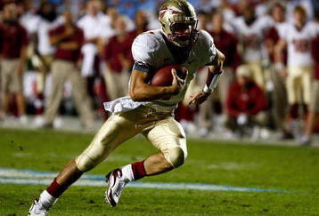CHAPEL HILL, NC - OCTOBER 22:  Christian Ponder #7 of the Florida State Seminoles runs upfield against the North Carolina Tar Heels at Kenan Stadium on October 22, 2009 in Chapel Hill, North Carolina.  (Photo by Scott Halleran/Getty Images)
