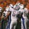 KNOXVILLE, TN - SEPTEMBER 9:    The Air Force Academy Falcons offense huddles just before scoring their final touchdown against the University of Tennessee Volunteers on September 9, 2006 at Neyland Stadium in Knoxville, Tennessee. Tennessee won 31-30.  (Photo by Stephen Dunn/Getty Images)