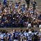 DURHAM, NC - SEPTEMBER 13:  Duke Blue Devils fans cheer during the game against the Navy Midshipmen at Wallace Wade Stadium on September 13, 2008 in Durham, North Carolina.  (Photo by Kevin C. Cox/Getty Images)