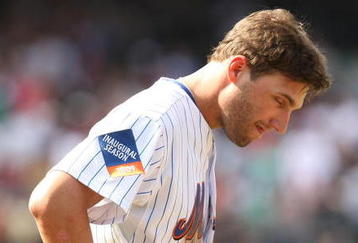 NEW YORK - AUGUST 23:  Jeff Francoeur #12 of the New York Mets reacts after hitting into an unassisted triple play by Eric Bruntlett #4 of the Philadelphia Phillies to end  their game on August 23, 2009 at Citi Field in the Flushing neighborhood of the Queens borough of New York City.  (Photo by Al Bello/Getty Images)