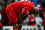 MIDDLESBROUGH, ENGLAND - MAY 16:  Marlon King of Middlesbrough looks rejected at the final whistle during the Barclays Premier League match between Middlesbrough and Aston Villa at the Riverside Stadium on May 16, 2009 in Middlesbrough, England.  (Photo by Clive Rose/Getty Images)