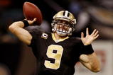 NEW ORLEANS - NOVEMBER 2:  Quarterback Drew Brees #9 of the New Orleans Saints warms up before his team takes on the Atlanta Falcons in the game at the Louisiana Superdome on November 2, 2009 in New Orleans, Louisiana. (Photo by Chris Graythen/Getty Images)