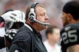 HOUSTON - OCTOBER 04:  Head coach Tom Cable of the Oakland Raiders at Reliant Stadium on October 4, 2009 in Houston, Texas.  (Photo by Ronald Martinez/Getty Images)