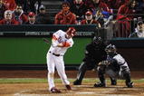 PHILADELPHIA - NOVEMBER 02:  Chase Utley #26 of the Philadelphia Phillies hits a solo home run in the seventh inning off pitcher Phil Coke #48 of the New York Yankees in Game Five of the 2009 MLB World Series at Citizens Bank Park on November 2, 2009 in Philadelphia, Pennsylvania. (Photo by Jeff Zelevansky/Getty Images)