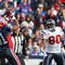 ORCHARD PARK, NY - NOVEMBER 01: Jairus Byrd #31 of the Buffalo Bills intercepts a pass that deflected off of Andre Johnson #80 of the Houston Texans at Ralph Wilson Stadium on November 1, 2009 in Orchard Park, New York.  (Photo by Rick Stewart/Getty Images)