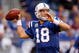 INDIANAPOLIS - NOVEMBER 01:  Peyton Manning #18 of the Indianapolis Colts throws a pass during the NFL game against the San Francisco 49ers at Lucas Oil Stadium on November 1, 2009 in Indianapolis, Indiana.  (Photo by Andy Lyons/Getty Images)