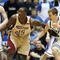 DURHAM, NC - FEBRUARY 9: Rakim Sanders #15 of the Boston College Eagles drives the ball against Jon Scheyer #30 of the Duke Blue Devils at Cameron Indoor Stadium on February 9, 2008 in Durham, North Carolina.  Duke defeated Boston College 90-80.  (Photo by Kevin C. Cox/Getty Images)