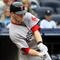 NEW YORK - SEPTEMBER 27: Jason Bay #44 of the Boston Red Sox connects for a third inning single against the New York Yankees on September 27, 2009 at Yankee Stadium in the Bronx borough of New York City. (Photo by Jim McIsaac/Getty Images)