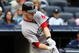 NEW YORK - SEPTEMBER 27:  Jason Bay #44 of the Boston Red Sox connects for a third inning single against the New York Yankees on September 27, 2009 at Yankee Stadium in the Bronx borough of New York City.  (Photo by Jim McIsaac/Getty Images)