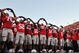 COLUMBUS, OH - OCTOBER 10: The Ohio State Buckeyes sing their alma mater, Carmen Ohio, after defeating the Wisconsin Badgers 31-13 at Ohio Stadium on October 10, 2009 in Columbus, Ohio. (Photo by Jamie Sabau/Getty Images)