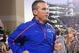 STARKVILLE, MS - OCTOBER 24:  Head coach Urban Meyer of the University of Florida Gators, leads the team onto the field against the Mississippi State Bulldogs, at Davis Wade Stadium on  October 24, 2009 in Starkville, Mississippi  (Photo by Rick Dole/Getty Images)