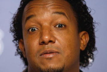 NEW YORK - NOVEMBER 03:  Pedro Martinez #45 of the Philadelphia Phillies speaks to the media during a press conference at Yankee Stadium on November 3, 2009 in the Bronx borough of New York City.  (Photo by Jared Wickerham/Getty Images)