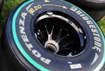 MELBOURNE, AUSTRALIA - MARCH 26:  Bridgestone slick tyres are seen in the paddock during previews to the Australian Formula One Grand Prix at the Albert Park Circuit on March 26, 2009 in Melbourne, Australia.  (Photo by Robert Cianflone/Getty Images)