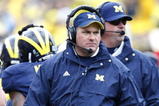 ANN ARBOR, MI - OCTOBER 24:  Head Coach Rich Rodriguez of the Michigan Wolverines looks on while playing the Penn State Nittany Lions on October 24, 2009 at Michigan Stadium in Ann Arbor, Michigan. Penn State won the game 35-10.  (Photo by Gregory Shamus/Getty Images)