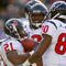 ORCHARD PARK, NY - NOVEMBER 01: Ryan Moats #21, Chris White #63 and Andre Anderson #80  of the Houston Texans celebrate Moats' second touchdown of the game against the Buffalo Bills at Ralph Wilson Stadium on November 1, 2009 in Orchard Park, New York. Houston won 31-10. (Photo by Rick Stewart/Getty Images)