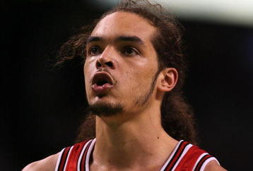 BOSTON - MAY 02:  Joakim Noah #13 of the Chicago Bulls prepares to shoot a free throw in the second half against the Boston Celtics in Game Seven of the Eastern Conference Quarterfinals during the 2009 NBA Playoffs at TD Banknorth Garden on May 2, 2009 in Boston, Massachusetts. The Celtics defeated the Bulls 109-99. NOTE TO USER: User expressly acknowledges and agrees that, by downloading and or using this photograph, User is consenting to the terms and conditions of the Getty Images License Agreement.  (Photo by Elsa/Getty Images)