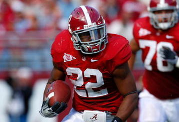 TUSCALOOSA, AL - OCTOBER 24:  Mark Ingram #22 of the Alabama Crimson Tide rushes upfield against the Tennessee Volunteers at Bryant-Denny Stadium on October 24, 2009 in Tuscaloosa, Alabama.  (Photo by Kevin C. Cox/Getty Images)