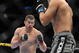 PORTLAND, OR - AUGUST 29:  UFC fighter Nate Marquardt (L) battles UFC fighter Demian Maia (R) during their Middleweight bout at UFC 102:  Couture vs. Nogueira at the Rose Garden Arena on August 29, 2009 in Portland, Oregon.  (Photo by Jon Kopaloff/Getty Images)