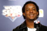 NEW YORK - NOVEMBER 03:  Pedro Martinez #45 of the Philadelphia Phillies speaks to the media during a press conference at Yankee Stadium on November 3, 2009 in the Bronx borough of New York City.  (Photo by Jared Wickerham/Getty Images)