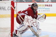 GLENDALE, AZ - SEPTEMBER 18: Goaltender Al Montoya #35 of the Phoenix Coyotes in action during the preseason NHL game against the Anaheim Ducks at Jobing.com Arena on September 19, 2009 in Glendale, Arizona. The Ducks defeated the Coyotes 4-3 in overtime. (Photo by Christian Petersen/Getty Images)