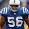 INDIANAPOLIS - OCTOBER 04: Tyjuan Hagler #56 of the Indianapolis Colts celebrates a tackle during the NFL game against the Seattle Seahawks at Lucas Oil Stadium on October 4, 2009 in Indianapolis, Indiana. (Photo by Andy Lyons/Getty Images)