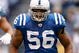 INDIANAPOLIS - OCTOBER 04:  Tyjuan Hagler #56 of the Indianapolis Colts celebrates a tackle during the NFL game against the Seattle Seahawks at Lucas Oil Stadium on October 4, 2009 in Indianapolis, Indiana.  (Photo by Andy Lyons/Getty Images)