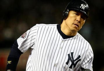 NEW YORK - OCTOBER 29:  Hideki Matsui #55 of the New York Yankees celebrates after hitting a solo home run in the sixth inning against the Philadelphia Phillies at Yankee Stadium on October 29, 2009 in the Bronx borough of New York City.  (Photo by Chris McGrath/Getty Images)