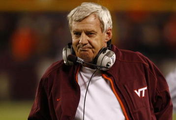 BLACKSBURG, VA - OCTOBER 29:  Head coach Frank Beamer of the Virginia Tech University Hokies reacts as he walks the sidelines during the second half of the game against the North Carolina Tar Heels at Lane Stadium on October 29, 2009 in Blacksburg, Virginia.  (Photo by Scott Halleran/Getty Images)