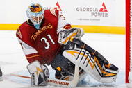 ATLANTA - OCTOBER 22:  Goaltender Ondrej Pavelec #31 of the Atlanta Thrashers against the Washington Capitals at Philips Arena on October 22, 2009 in Atlanta, Georgia.  (Photo by Kevin C. Cox/Getty Images)