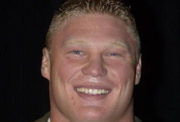 NEW YORK - MARCH 18:  World Wrestling Entertainment Wrestler Brock Lesnar attends a media conference announcing the all-star lineup of WWE WrestleMania XIX at ESPN Zone in Times Square March 18, 2003 in New York City.  (Photo by Mark Mainz/Getty Images)