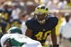 ANN ARBOR, MI - SEPTEMBER 19: Safety Mike Williams #40 of the Michigan Wolverines sets for a play against the Eastern Michigan Eagles at Michigan Stadium on September 19, 2009 in Ann Arbor, Michigan.  Michigan won 45-17.  (Photo by Stephen Dunn/Getty Images)