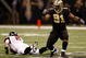 NEW ORLEANS - NOVEMBER 2:  Will Smith #91 of the New Orleans Saints celebrates sacking quarterback Matt Ryan #2 of the Atlanta Falcons during the first quarter of the game at the Louisiana Superdome on November 2, 2009 in New Orleans, Louisiana. (Photo by Chris Graythen/Getty Images)