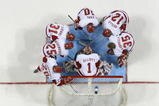 MILWAUKEE, WISCONSIN - APRIL 08:  The Wisconsin Badgers huddle before the NCAA Men's Frozen Four Championship game on April 8, 2006 at the Bradley Center in Milwaukee, Wisconsin. The Wisconsin Badgers defeated the Boston College Eagles 2-1 to win the national title.  (Photo by Elsa/Getty Images)