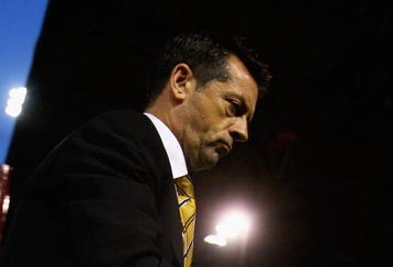 BURNLEY, ENGLAND - OCTOBER 31:  Phil Brown, manager of Hull City walks off after the Barclays Premier League match between Burnley and Hull City at Turf Moor on October 31, 2009 in Burnley, England.  (Photo by Matthew Lewis/Getty Images)