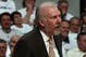 SAN ANTONIO - APRIL 20:  Head coach Gregg Popovich of the San Antonio Spurs during play against the Dallas Mavericks in Game Two of the Western Conference Quarterfinals during the 2009 NBA Playoffs at AT&T Center on April 20, 2009 in San Antonio, Texas. NOTE TO USER: User expressly acknowledges and agrees that, by downloading and or using this photograph, User is consenting to the terms and conditions of the Getty Images License Agreement.  (Photo by Ronald Martinez/Getty Images)