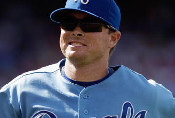 KANSAS CITY, MO - JUNE 20:  Mark Teahen #24 of the Kansas City Royals runs on the field against the St. Louis Cardinals during the game on June 20, 2009 at Kauffman Stadium in Kansas City, Missouri. (Photo by Jamie Squire/Getty Images)